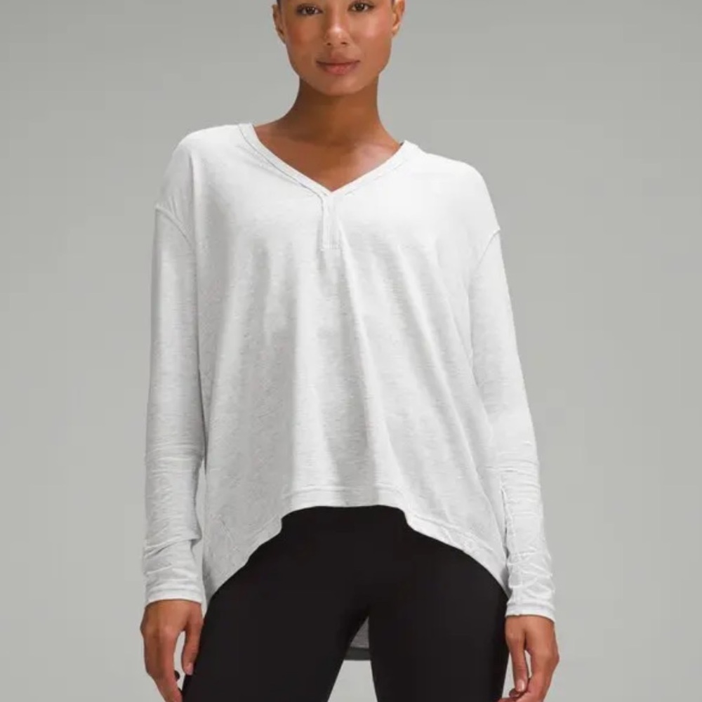 Lululemon Back In Action V-Neck Long-Sleeve Shirt